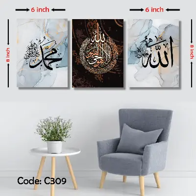 Picture of 3 pcs Most Unique Combo Wallmate set for Home Decoration. Wall Decoration for Home and Office Multicolor