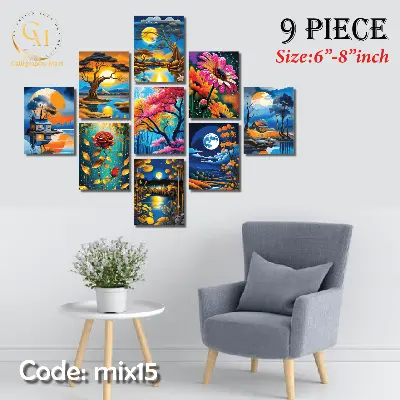 Picture of 9 pcs Most Unique Combo Wallboard set for Home Decoration Multicolor