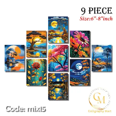 Picture of 9 pcs Most Unique Combo Wallboard set for Home Decoration Multicolor