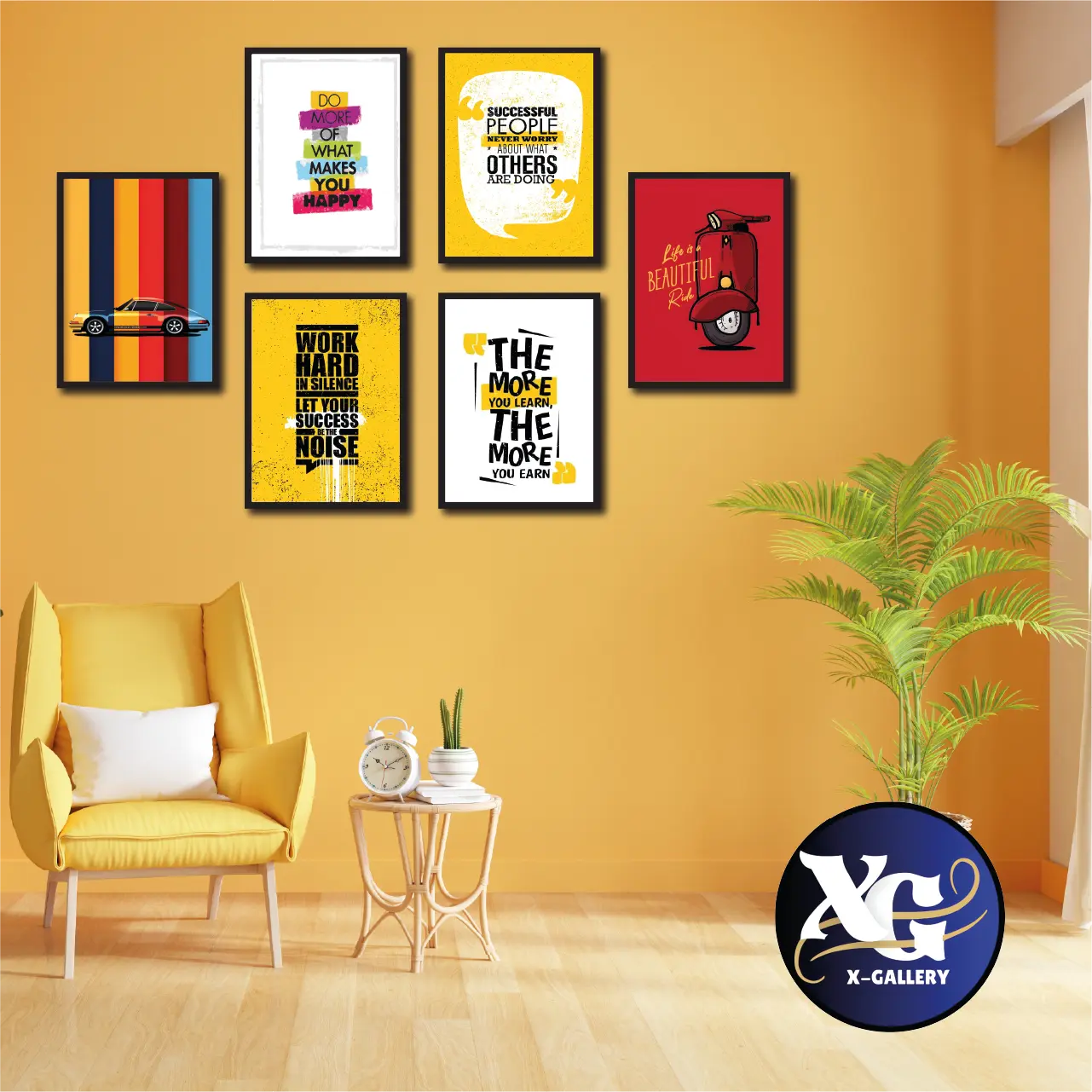 Picture of Wall Poster 6 pcs Home Decoration English Quotes Canvas Wallmate Decoration home decoration item Glossy