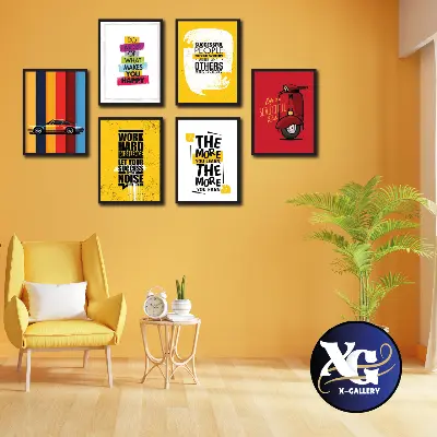 Picture of Wall Poster 6 pcs Home Decoration English Quotes Canvas Wallmate Decoration home decoration item Glossy