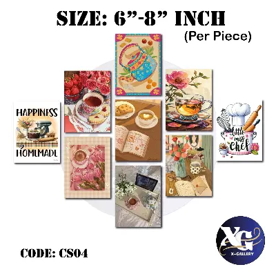 Picture of Home Decor 9pcs kitchen  Wallboard Decoration for Home Multicolor