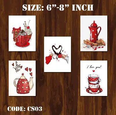 Picture of 5 pcs Kitchen Combo Wallmate set for Home Decoration and Office Multicolor