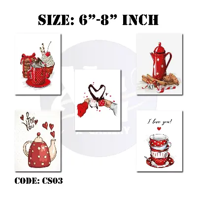 Picture of 5 pcs Kitchen Combo Wallmate set for Home Decoration and Office Multicolor