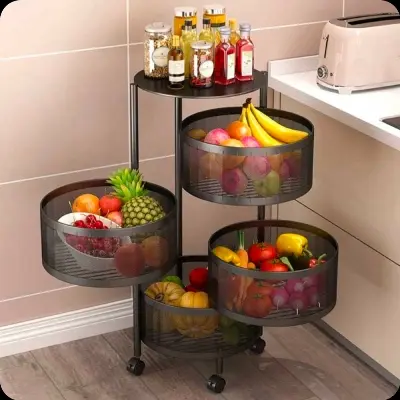 Picture of 4 Layer Round Shape Kitchen Rack