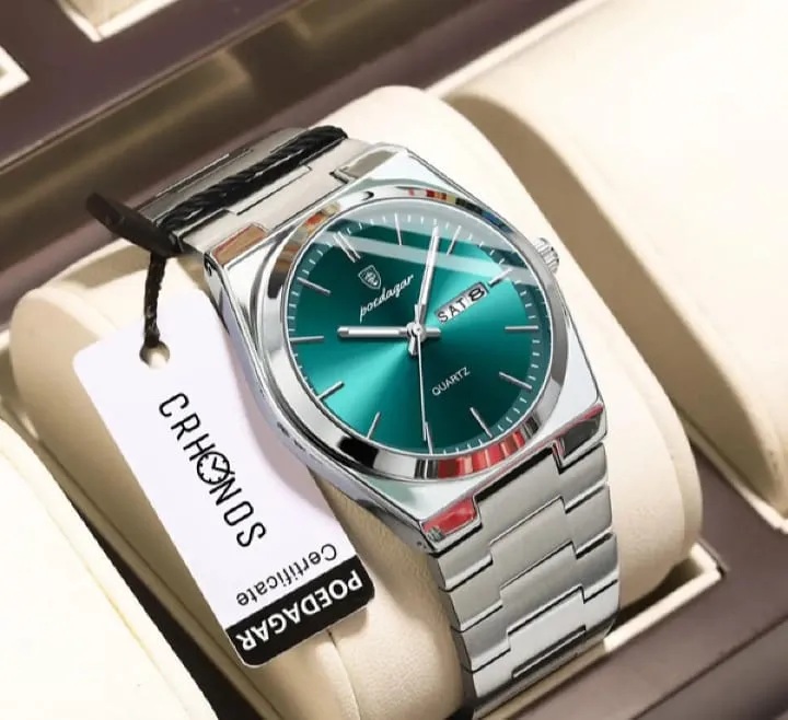 Picture of POEDAGAR 930 Luxury Day Date Stainless Steel  Watch for Men