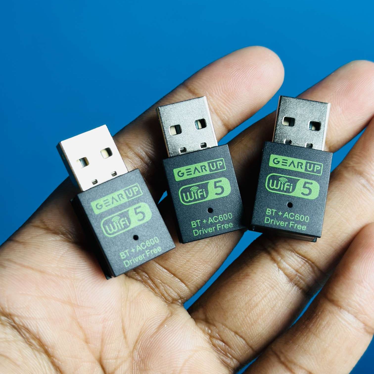 Picture of GearUP 600Mbps Dual Band WiFi + Bluetooth Adapter(Multicolor)