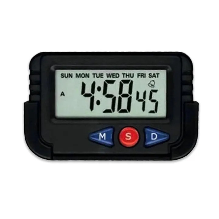 Picture of Mini Digital Table Clock for Study ,Office Desk Alarm Clock And Stopwatch(Black)