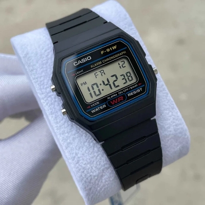 Picture of Classic Fashion F-91W Waterproof Casual Watch – Durable & Stylish for Everyday Wear(Black)