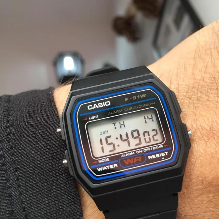 Picture of Classic Fashion F-91W Waterproof Casual Watch – Durable & Stylish for Everyday Wear(Black)