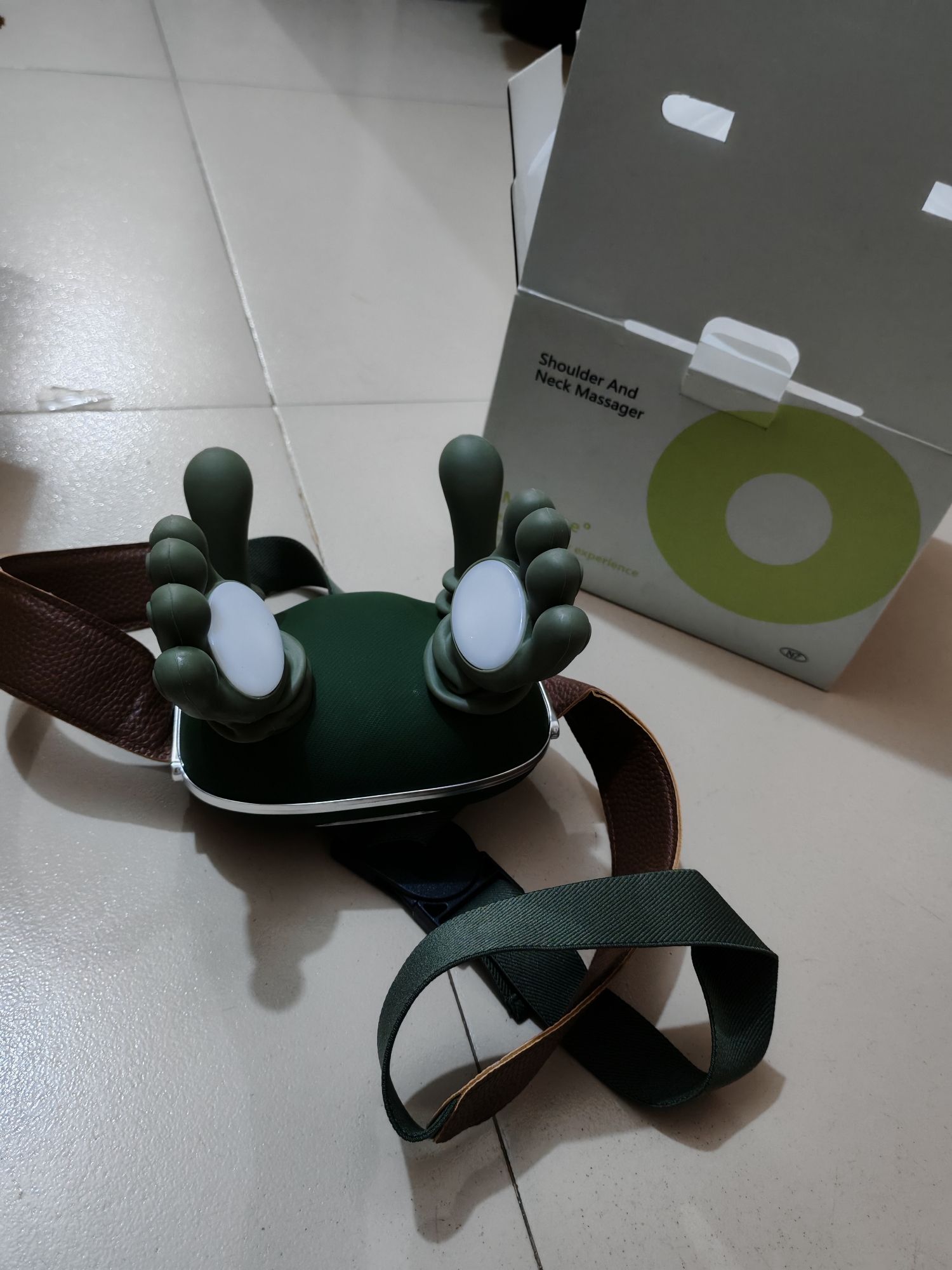 Picture of Rechargeable Silicone Neck & Shoulder Massager Green