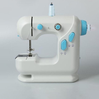 Picture of 306 Portable Dual Speed Mini Sewing Machine Double Thread & Speed with Cutter & Light Auto-rewind Foot Pedal