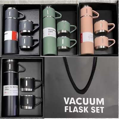 Picture of 3 In 1 Vacuum Insulated Thermal Flask Set With Cup Set (random Color)