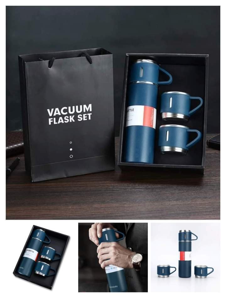 Picture of 3 In 1 Vacuum Insulated Thermal Flask Set With Cup Set (random Color)