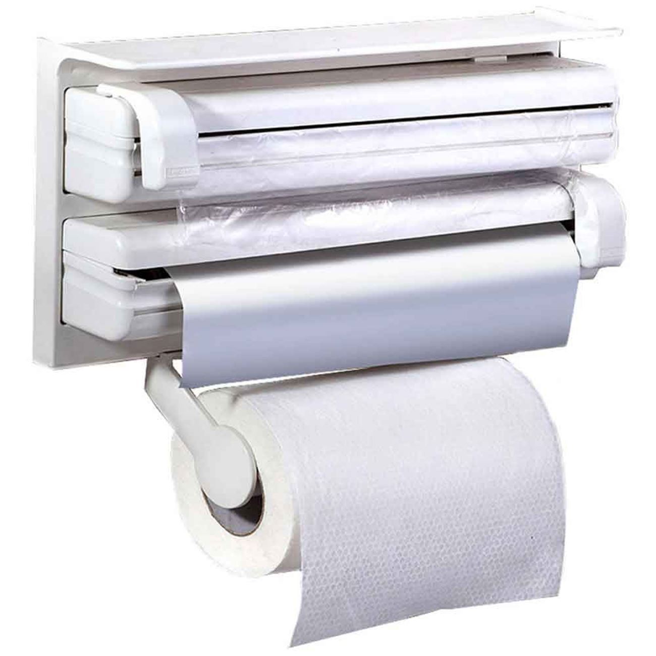 Picture of 3 in 1 Triple Paper Dispenser Foil Paper, Tissue and Paper Dispensers(White)