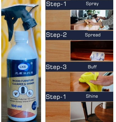 Picture of Wood Polish Polisher Polishing varnish spray shiner cleaner protector Floor Seasoning Furtniture Wrap Care Magic Repair Traditional All-Purpose Wood-500ml