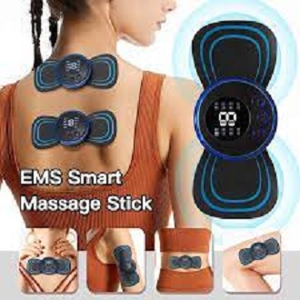 Picture of EMS Mini Neck Pulse Massager Electric LCD Display Stretcher EMS Mini massager 1 pad(Black)
