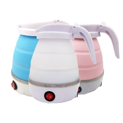 Picture of Foldable Kettle, Portable Foldable Electric Kettle for Travel Food Grade Silicone Electric Water Heater UK Plug
