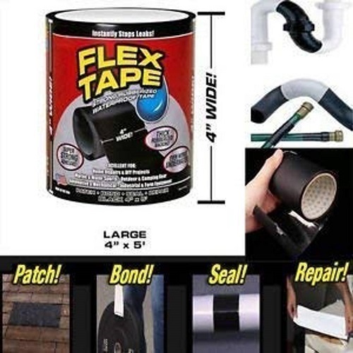 Picture of HA Flex Tape Strong Rubberized Waterproof Tape Pipe Repair Strong Waterproof Glue(Black)