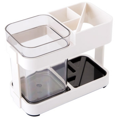 Picture of 1 Cup Toothbrush Toothpaste Stand Holder Bathroom Storage Organizer Plastic
