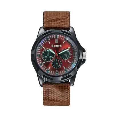Picture of Fabric Canvas Strap Casual Cool Round Dial Wrist Watch for men - Watch For Men - Watch