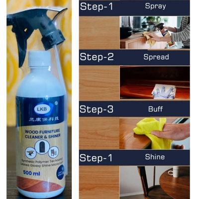 Picture of Wood Polish Polisher Polishing varnish spray shiner cleaner protector Floor Seasoning Furtniture Wrap Care Magic Repair Traditional All-Purpose Wood-500ml