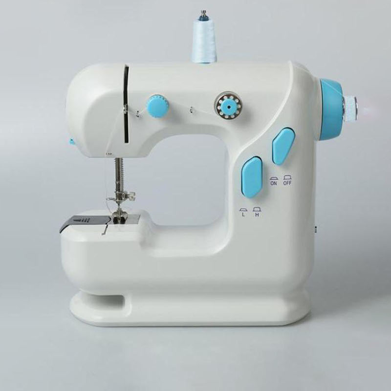 Picture of 306 Portable Dual Speed Mini Sewing Machine Double Thread & Speed with Cutter & Light Auto-rewind Foot Pedal