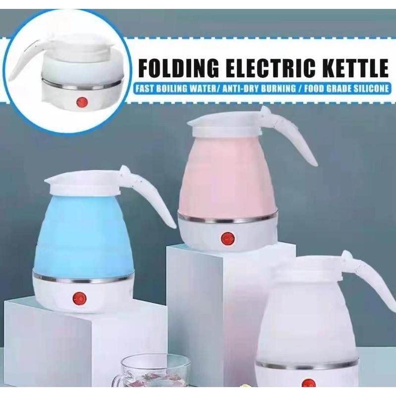 Picture of Foldable Kettle, Portable Foldable Electric Kettle for Travel Food Grade Silicone Electric Water Heater UK Plug