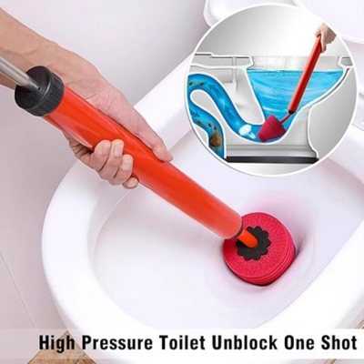 Picture of High Pressure Toilet Unblock One Shot, Upgraded Toilet Plunger Kits, High Pressure Air Drain Pipe Plunger, Drain Toilet Clog Remover for Sink Bathroom Kitchen Clogged Pipe (1PCS)