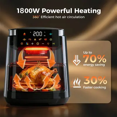 Picture of Miyako Digital Air Fryer with 7 Ltr Capacity and Digital Control Panel (1 Year Service Warranty)