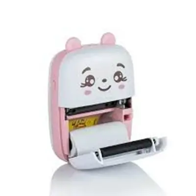 Picture of Thermal Mini Printer Label Sticker Printer Notes Printer Mobile Thermal Photo Printer Rechargeable Bluetooth Pocket Printer White