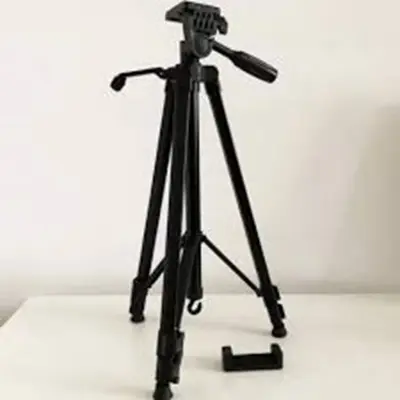 Picture of Smartphone, Camera and Mobile 380A TRIPED METAL ALOLY Lightweight Camera Mount Stand 4.6-Foot 3 Way Head-Black Black