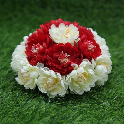 Picture of Artificial FLOWER Gorgeous Khopa - Red And WHITE