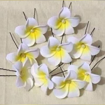 Picture of Artificial flower bobby pins , rose  bridal hair pins Bridal Hair clip ,headpieces of 12 - Hair Band - Multicolor