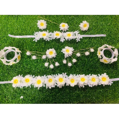 Picture of Artificial Flower Non  Bridal Set For Women - Multicolor