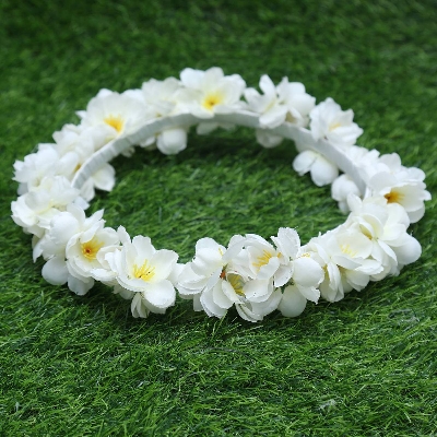 Picture of Artificial Flower crown for girls and womens - White