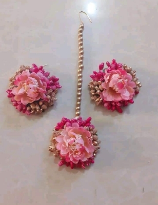 Picture of Artificial Flower Gorgeous Bridal Set3 Piece set - Multicolor