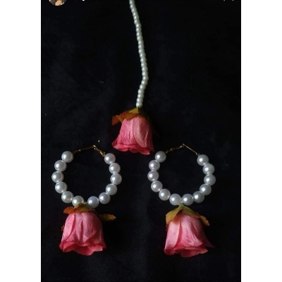 Picture of Artificial Flower Gorgeous Bridal Set3 Piece set - Multicolor