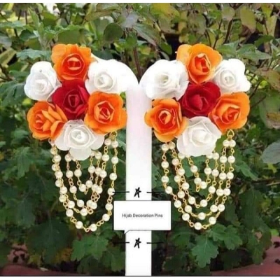 Picture of Artificial Flower Gorgeous Bridal Set 2 Piece set - Multicolor