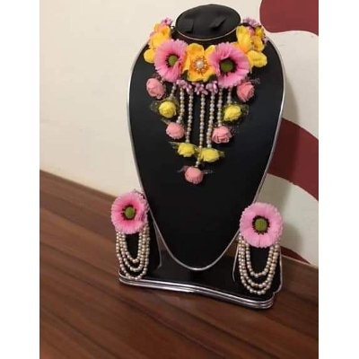 Picture of Artificial Flower Gorgeous Bridal Set 2 Piece set - Multicolor