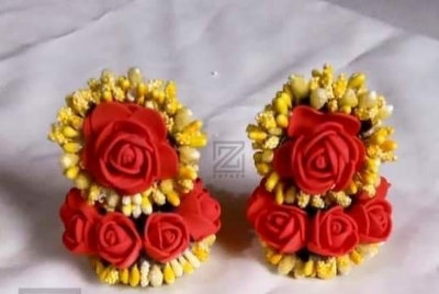 Picture of Artificial Flower Gorgeous Bridal Set 2 Piece set - Multicolor