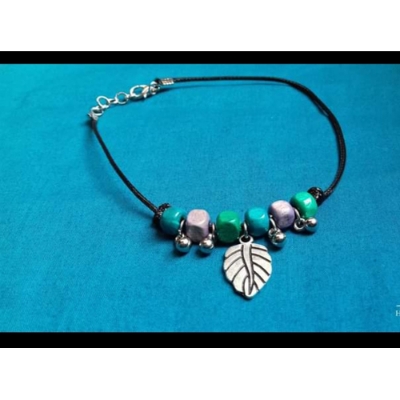 Picture of Gorgeous Party Wear Antique Silver locket Pendant Necklace / Chain Necklace / Choker Necklace for Women / Jewelry set for women Necklace - Multicolor