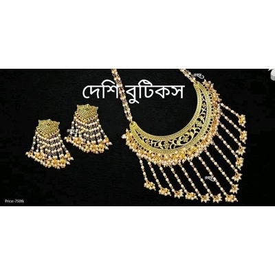 Picture of Gorgeous Party Wear Antique Silver locket Pendant Necklace / Chain Necklace / Choker Necklace for Women / Jewelry set for women Necklace - Multicolor