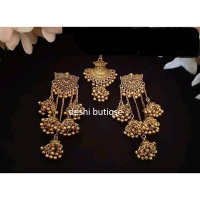 Picture of Gorgeous Party Wear Antique Silver locket Pendant Necklace / Chain Necklace / Choker Necklace for Women / Jewelry set for women Necklace - Multicolor