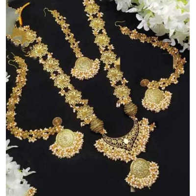 Picture of Gorgeous Party Wear Antique Silver locket Pendant Necklace / Chain Necklace / Choker Necklace for Women / Jewelry set for women Necklace - Multicolor