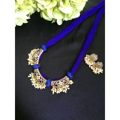 Picture of Gorgeous Party Wear Antique Silver Locket Pendant Necklace / Chain Necklace / Choker Necklace For Women / Jewelry Set For Women Necklace - Necklace For Girls - Necklace S - Multicolor