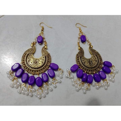 Picture of Gorgeous Party Wear Antique Silver locket Pendant Necklace / Chain Necklace / Choker Necklace for Women / Jewelry set for women Necklace - Multicolor