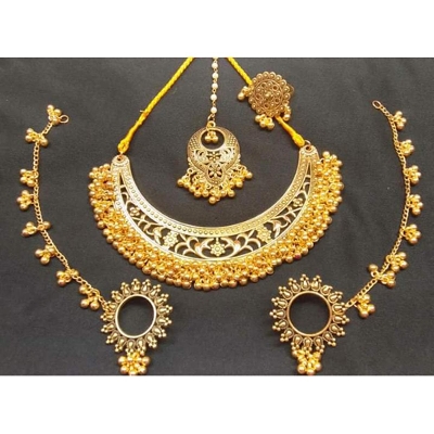 Picture of Gorgeous Party Wear Antique Silver locket Pendant Necklace / Chain Necklace / Choker Necklace for Women / Jewelry set for women Necklace - Multicolor