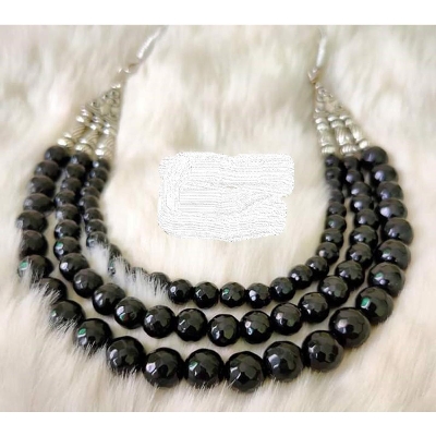 Picture of Gorgeous Party Wear Antique Silver locket Pendant Necklace / Chain Necklace / Choker Necklace for Women / Jewelry set for women Necklace