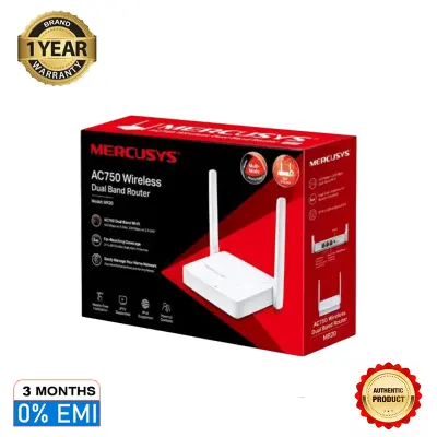 Picture of Mercusys MR20 AC750 Wireless Dual Band Wi-Fi Router | 750 Speed Multi-Mode | 2 High Gain External Antennas | IPTV and IPv6 Supported
